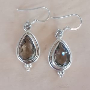 Sterling aquamarine earrings